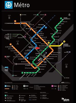 Montreal metro map